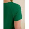 image:imageANRABESS Womens Tops Short Sleeve V Neck Shirts Summer Basic Tee Trendy Cute Tshirts 2026 Spring Casual OutfitsDark Green