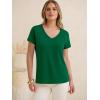 image:imageANRABESS Womens Tops Short Sleeve V Neck Shirts Summer Basic Tee Trendy Cute Tshirts 2026 Spring Casual OutfitsDark Green