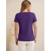 image:imageANRABESS Womens Tops Short Sleeve V Neck Shirts Summer Basic Tee Trendy Cute Tshirts 2026 Spring Casual OutfitsDark Purple