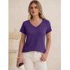 image:imageANRABESS Womens Tops Short Sleeve V Neck Shirts Summer Basic Tee Trendy Cute Tshirts 2026 Spring Casual OutfitsDark Purple