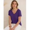 image:imageANRABESS Womens Tops Short Sleeve V Neck Shirts Summer Basic Tee Trendy Cute Tshirts 2026 Spring Casual OutfitsDark Purple