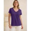 image:imageANRABESS Womens Tops Short Sleeve V Neck Shirts Summer Basic Tee Trendy Cute Tshirts 2026 Spring Casual OutfitsDark Purple