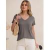image:imageANRABESS Womens Tops Short Sleeve V Neck Shirts Summer Basic Tee Trendy Cute Tshirts 2026 Spring Casual OutfitsGray Taupe