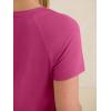 image:imageANRABESS Womens Tops Short Sleeve V Neck Shirts Summer Basic Tee Trendy Cute Tshirts 2026 Spring Casual OutfitsHot Pink