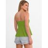 image:imageANRABESS Womens Tube Top Summer Strapless Tie Front Ruched Peplum Flared Hem Cute Bandeau Halter Tops 2026 Vacation OutfitsGreen