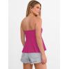 image:imageANRABESS Womens Tube Top Summer Strapless Tie Front Ruched Peplum Flared Hem Cute Bandeau Halter Tops 2026 Vacation OutfitsHot Pink