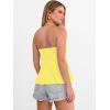 image:imageANRABESS Womens Tube Top Summer Strapless Tie Front Ruched Peplum Flared Hem Cute Bandeau Halter Tops 2026 Vacation OutfitsYellow