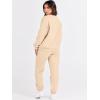 image:imageANRABESS Womens Two Piece Outfits Sweatsuit Lounge Set Long Sleeve Crewneck Sweatshirt Jogger Pants Tracksuit 2025 Fall SetsBeige