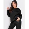 image:imageANRABESS Womens Two Piece Outfits Sweatsuit Lounge Set Long Sleeve Crewneck Sweatshirt Jogger Pants Tracksuit 2025 Fall SetsBlack