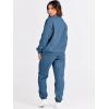 image:imageANRABESS Womens Two Piece Outfits Sweatsuit Lounge Set Long Sleeve Crewneck Sweatshirt Jogger Pants Tracksuit 2025 Fall SetsBlue