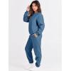 image:imageANRABESS Womens Two Piece Outfits Sweatsuit Lounge Set Long Sleeve Crewneck Sweatshirt Jogger Pants Tracksuit 2025 Fall SetsBlue