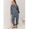 image:imageANRABESS Womens Two Piece Outfits Sweatsuit Lounge Set Long Sleeve Crewneck Sweatshirt Jogger Pants Tracksuit 2025 Fall SetsDark Grey