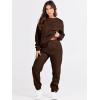 image:imageANRABESS Womens Two Piece Outfits Sweatsuit Lounge Set Long Sleeve Crewneck Sweatshirt Jogger Pants Tracksuit 2025 Fall SetsDrek Coffee