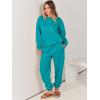 image:imageANRABESS Womens Two Piece Outfits Sweatsuit Lounge Set Long Sleeve Crewneck Sweatshirt Jogger Pants Tracksuit 2025 Fall SetsLake