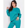 image:imageANRABESS Womens Two Piece Outfits Sweatsuit Lounge Set Long Sleeve Crewneck Sweatshirt Jogger Pants Tracksuit 2025 Fall SetsLake