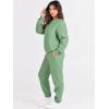 image:imageANRABESS Womens Two Piece Outfits Sweatsuit Lounge Set Long Sleeve Crewneck Sweatshirt Jogger Pants Tracksuit 2025 Fall SetsMint Green