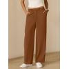 image:imageANRABESS Womens Wide Leg Business Casual Pants 2026 High Elastic Waisted Loose Fit Work Office Trousers Slacks OutfitsCaramel