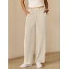 image:imageANRABESS Womens Wide Leg Business Casual Pants 2026 High Elastic Waisted Loose Fit Work Office Trousers Slacks OutfitsKhaki