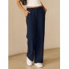 image:imageANRABESS Womens Wide Leg Business Casual Pants 2026 High Elastic Waisted Loose Fit Work Office Trousers Slacks OutfitsNavy Blue