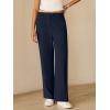 image:imageANRABESS Womens Wide Leg Business Casual Pants 2026 High Elastic Waisted Loose Fit Work Office Trousers Slacks OutfitsNavy Blue
