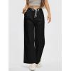 image:imageANRABESS Womens Wide Leg Jeans High Waisted Trendy Drawstring Denim Pants Casual Relaxed Fit Trouser with PocketsBlack
