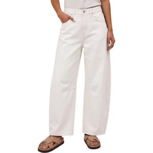 image:imageANRABESS Womens Barrel Jeans Mid Rise Wide Leg Denim Pants Casual Baggy Relaxed Fit Y2K Streetwear Boyfriend Ankle LengthWhite