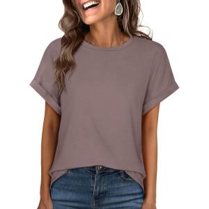 image:imageANRABESS Womens Oversized Short Sleeve T ShirtsBrown