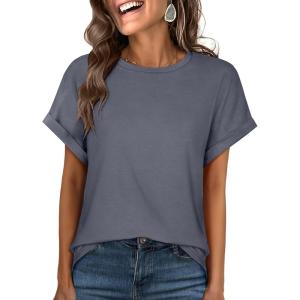 image:imageANRABESS Womens Oversized Short Sleeve T ShirtsGray
