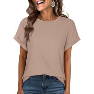 image:imageANRABESS Womens Oversized Short Sleeve T ShirtsKhaki