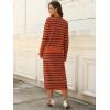 image:imageANRABESS 2 Piece Skirts Sets For Women Fall Fashion 2025 Striped Sweater Midi Dress Knit Lounge Travel Outfits Winter ClothesRust Red Black