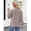 image:imageANRABESS Lightweight Sweaters for Women Long Sleeve V Neck Shirts Business Casual Work Blouses 2025 Fall Knit Pullover TopsGrey Khaki