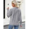 image:imageANRABESS Lightweight Sweaters for Women Long Sleeve V Neck Shirts Business Casual Work Blouses 2025 Fall Knit Pullover TopsLight Gray