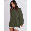 image:imageANRABESS Oversized Sweatshirt for Women Crewneck Y2K Hoodies Fleece Casual Comfy Pullover Top Fall Outfits Clothes 2025Army Green