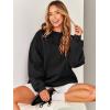 image:imageANRABESS Oversized Sweatshirt for Women Crewneck Y2K Hoodies Fleece Casual Comfy Pullover Top Fall Outfits Clothes 2025Black