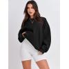 image:imageANRABESS Oversized Sweatshirt for Women Crewneck Y2K Hoodies Fleece Casual Comfy Pullover Top Fall Outfits Clothes 2025Black