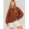 image:imageANRABESS Oversized Sweatshirt for Women Crewneck Y2K Hoodies Fleece Casual Comfy Pullover Top Fall Outfits Clothes 2025Caramel