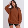 image:imageANRABESS Oversized Sweatshirt for Women Crewneck Y2K Hoodies Fleece Casual Comfy Pullover Top Fall Outfits Clothes 2025Caramel