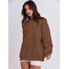 image:imageANRABESS Oversized Sweatshirt for Women Crewneck Y2K Hoodies Fleece Casual Comfy Pullover Top Fall Outfits Clothes 2025Coffee