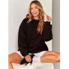 image:imageANRABESS Oversized Sweatshirt for Women Crewneck Y2K Hoodies Fleece Casual Comfy Pullover Top Fall Outfits Clothes 2025Dark Brown