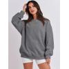 image:imageANRABESS Oversized Sweatshirt for Women Crewneck Y2K Hoodies Fleece Casual Comfy Pullover Top Fall Outfits Clothes 2025Gray