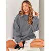 image:imageANRABESS Oversized Sweatshirt for Women Crewneck Y2K Hoodies Fleece Casual Comfy Pullover Top Fall Outfits Clothes 2025Gray
