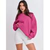 image:imageANRABESS Oversized Sweatshirt for Women Crewneck Y2K Hoodies Fleece Casual Comfy Pullover Top Fall Outfits Clothes 2025Hot Pink