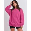 image:imageANRABESS Oversized Sweatshirt for Women Crewneck Y2K Hoodies Fleece Casual Comfy Pullover Top Fall Outfits Clothes 2025Hot Pink