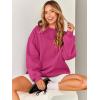 image:imageANRABESS Oversized Sweatshirt for Women Crewneck Y2K Hoodies Fleece Casual Comfy Pullover Top Fall Outfits Clothes 2025Hot Pink