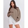 image:imageANRABESS Oversized Sweatshirt for Women Crewneck Y2K Hoodies Fleece Casual Comfy Pullover Top Fall Outfits Clothes 2025Light Brown