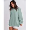 image:imageANRABESS Oversized Sweatshirt for Women Crewneck Y2K Hoodies Fleece Casual Comfy Pullover Top Fall Outfits Clothes 2025Light Green