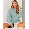 image:imageANRABESS Oversized Sweatshirt for Women Crewneck Y2K Hoodies Fleece Casual Comfy Pullover Top Fall Outfits Clothes 2025Light Green