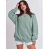 image:imageANRABESS Oversized Sweatshirt for Women Crewneck Y2K Hoodies Fleece Casual Comfy Pullover Top Fall Outfits Clothes 2025Light Green
