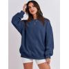 image:imageANRABESS Oversized Sweatshirt for Women Crewneck Y2K Hoodies Fleece Casual Comfy Pullover Top Fall Outfits Clothes 2025Navy Blue