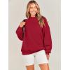 image:imageANRABESS Oversized Sweatshirt for Women Crewneck Y2K Hoodies Fleece Casual Comfy Pullover Top Fall Outfits Clothes 2025Peachy Red